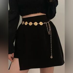 Women’s Waist Chain Boho Belt coins 44”